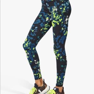 NWT Sweaty Betty 7/8 power tights limepunch floral